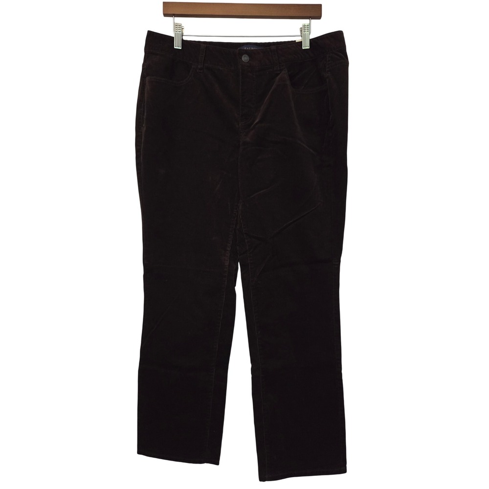 Talbots Petite Heritage Straight Corduroy Pants Women 14WP Brown NWT $99
